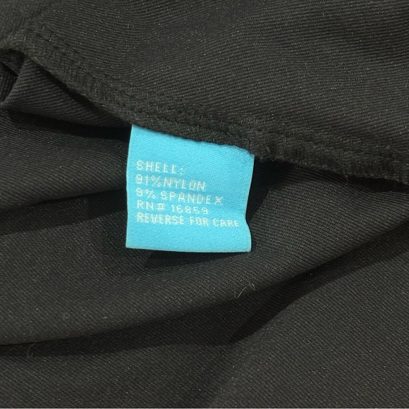 J. McLaughlin Black Catalina Cloth 3/4 Sleeve Sage Dress Side Ruching Medium - Picture 9 of 9